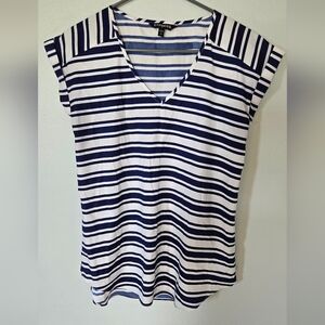Express Navy Striped Top Size Small